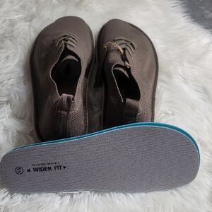 Brown Slip-On Shoes with Wider Fit Insole
